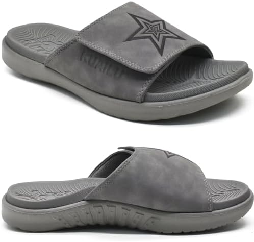 Mens Athletic Slides Arch Support Cushioned Sandals